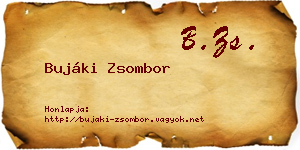 Bujáki Zsombor névjegykártya